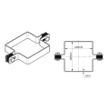 Collier intermédiaire pour panneaux de clôture 100x100 mm graphite 000-780 (4)