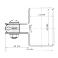 Collier de fixation pour panneaux de clôture terminal 60x40 noir GPV-700-12 (3)