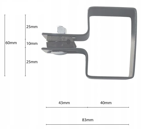 Collier pour panneaux de clôture d'extrémité 60x40 anthracite graphite GPV-700-11 (3)