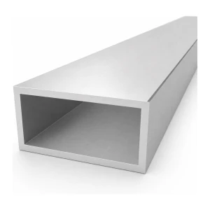Tube aluminium rectangulaire 50×100×5 mm EN AW-6060, longueur 2000 mm