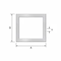 Tube aluminium rectangulaire 25×100×2 mm – profil creux EN AW-6060, L=2000 mm 001-855 (2)