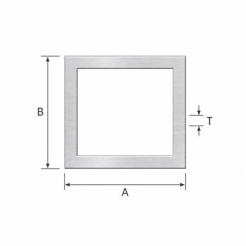 Tube aluminium rectangulaire 25×100×2 mm – profil creux EN AW-6060, L=2000 mm 001-855 (2)