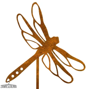 Zawieszalnia – décoration de jardin Libellule en acier corten XL 19×99 cm