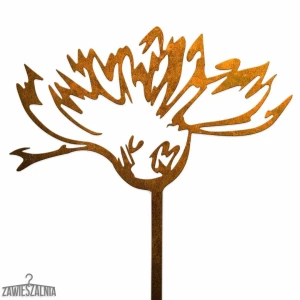 Zawieszalnia – décoration de jardin en acier corten Bleuet Rouillé XL sur tige