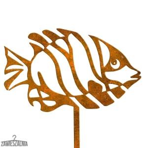 Bijoux de Jardin – poisson décoratif Otylia XL en acier corten 22×93 cm