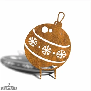 Zawieszalnia – décoration de jardin boule de Noël XL rouillée 54×77 cm en acier corten