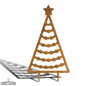 Zawieszalnia – décoration de jardin sapin en acier corten XXL 92 cm avec motif de chaîne