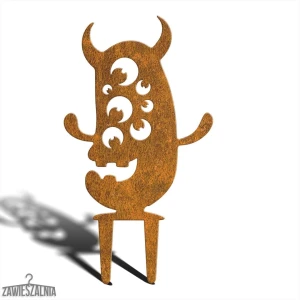 Zawieszalnia – décoration de jardin en acier Corten 'Monstre Potworny Bazyl' XL 39 cm