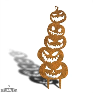 Stracho Dynie XL – décoration de jardin en acier corten, ornement Halloween 78 cm
