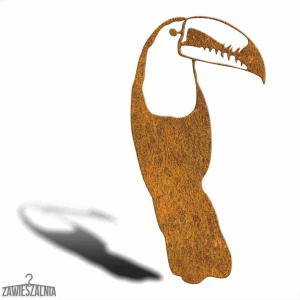 Zawieszalnia – décoration de jardin Toucan en acier Corten L 23×45 cm