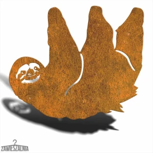 Suspension décorative – paresseux géant XL en acier Corten pour jardin 55×48 cm