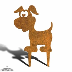 Pupil Ogrodowy – décoration de jardin Chien Maksio M 25×39 cm, acier Corten