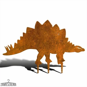 Zawieszalnia – décoration de jardin Stégosaure XXL en acier corten 90,5 × 58,5 cm