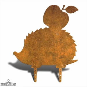 Épouvantail de jardin Zawieszalnia Hérisson L 43×37 cm – décoration en acier corten brut