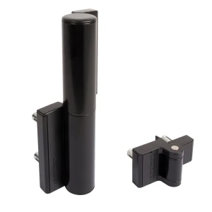 Locinox PUMA – ferme-portillon hydraulique et paumelle 180° pour portillons noir RAL 9005
