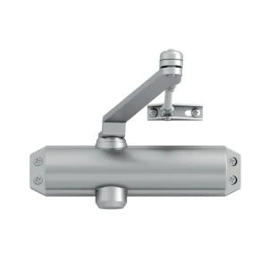 LOB DC120 – ferme-porte en applique EN2/3/4 avec bras à glissière, argenté