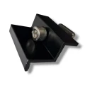 Pince latérale 35mm avec vis et insert - Peint en noir PV-03-25