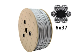 Câble en acier galvanisé Ø8,0 mm 6×37 avec âme textile FC