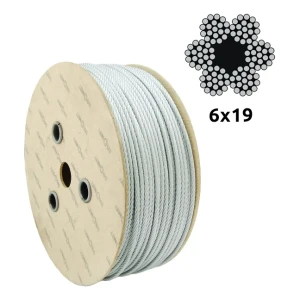 Câble en acier galvanisé Ø12,0 mm 6×19 à âme textile FC