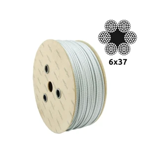 Câble en acier galvanisé Ø11,0 mm 6×37 à âme textile FC