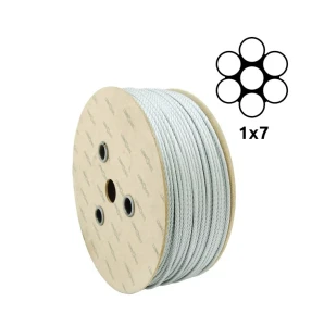 Câble en acier galvanisé Ø1,0 mm 1×7 monotoron – vente au mètre
