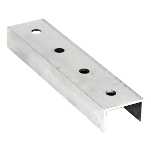 Raccord de profilé de montage PV en aluminium 20 cm – profilé en U 25×45×25 mm