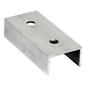 Connecteur de profilé de montage PV en aluminium 100 mm – profilé en U 25×45×25