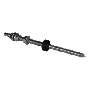 Vis à double filetage M10×200 A2 pour adaptateurs et triangles PV avec joint EPDM