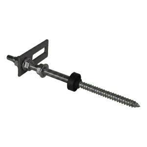 Vis à double filetage M10×200 avec adaptateur 80×30 mm pour montage PV