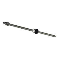 Vis à double filetage M10×300 mm A2 pour adaptateurs et triangles PV avec joint EPDM