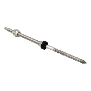 Vis à double filetage M12×300 mm acier inoxydable A2 – fixation PV pour chevron