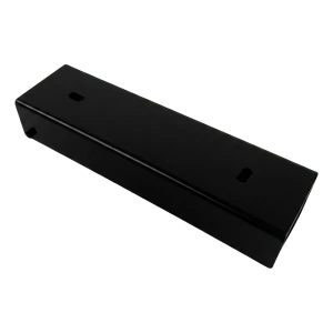 Cornière de fixation pour soubassement de clôture 200×55 mm noire – support de raccordement en acier