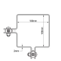 Collier d'angle pour panneaux de clôture 100x100 mm galvanisé 000-773 (2)