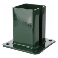 Base de poteau en acier pour poteau de clôture et de portail 100×100 mm verte RAL 6005 000-791 (1)