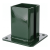 Base de poteau en acier pour poteau de clôture et de portail 100×100 mm verte RAL 6005 000-791 (1)