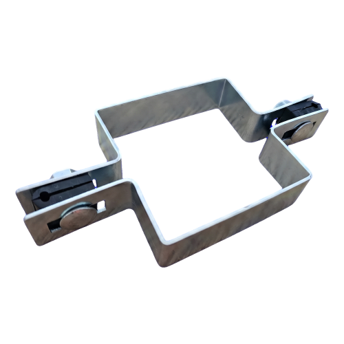 Collier de fixation pour panneaux de clôture carré intermédiaire 100×100 mm galvanisé 001-617 (1)