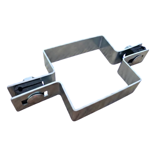 Collier de fixation pour panneaux de clôture carré intermédiaire 100×100 mm galvanisé 001-617 (1)