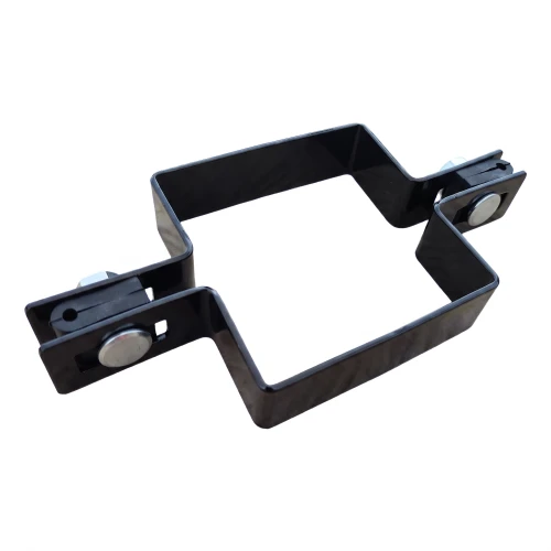 Collier de fixation intermédiaire pour panneaux de clôture 80×80 mm noir RAL 9005 – kit complet 001-616 (1)