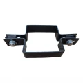 Collier de fixation intermédiaire pour panneaux de clôture 80×80 mm noir RAL 9005 – kit complet 001-616 (2)