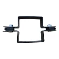 Collier de fixation intermédiaire pour panneaux de clôture 80×80 mm noir RAL 9005 – kit complet 001-616 (3)