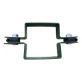 Collier de fixation intermédiaire pour panneaux de clôture, carré 80×80 mm, vert RAL 6005 001-614 (2)