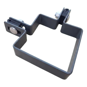 Collier d'angle pour clôture 80×80 mm graphite RAL 7016 – kit de montage complet