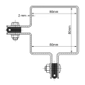 Collier d'angle pour clôture 80×80 mm graphite RAL 7016 – kit de montage complet 001-615 (4)