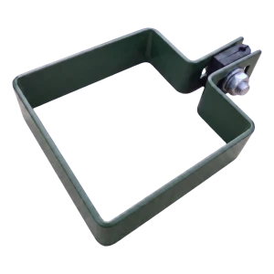 Collier d'extrémité pour clôture 80×80 mm vert RAL 6005 – kit de montage