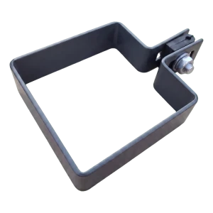 Collier d'extrémité pour clôture 80×80 mm graphite RAL 7016 – kit de montage complet