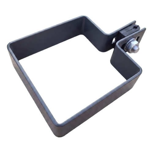Collier d'extrémité pour clôture 80×80 mm graphite RAL 7016 – kit de montage complet 001-619 (1)