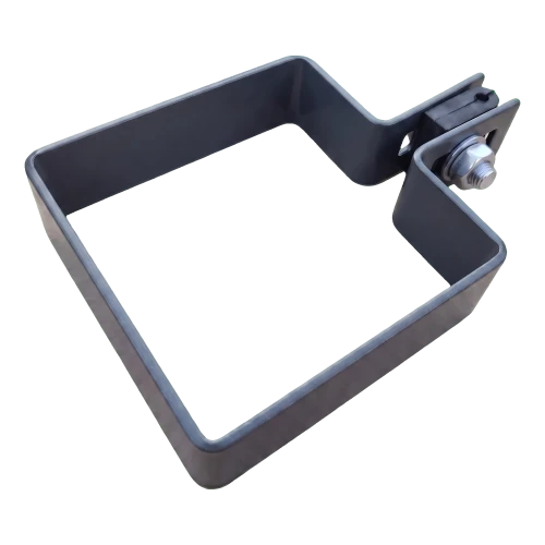 Collier d'extrémité pour clôture 80×80 mm graphite RAL 7016 – kit de montage complet 001-619 (1)