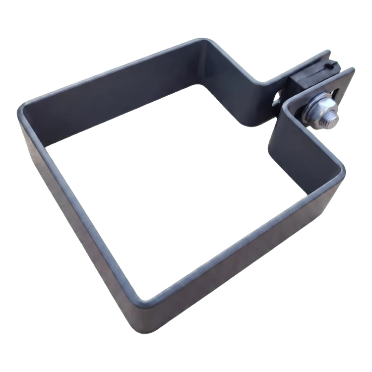 Collier d'extrémité pour clôture 80×80 mm graphite RAL 7016 – kit de montage complet 001-619 (1)