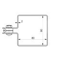 Collier d'extrémité pour clôture 80×80 mm graphite RAL 7016 – kit de montage complet 001-619 (4)