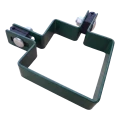 Collier d'angle pour clôture 80×80 mm vert RAL 6005 – kit de fixation complet 001-610 (1)